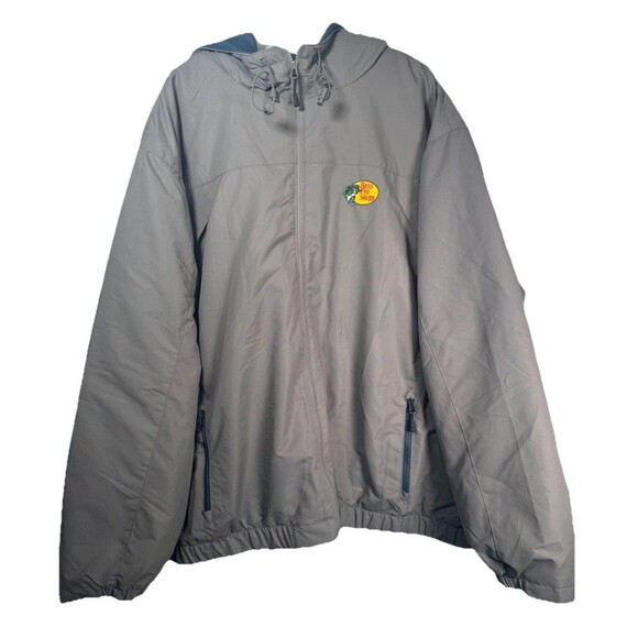 Bass Pro Shops Jacket Fleece Lined Thermolite Full Zip Coat Hood Gray Men’s 4XL